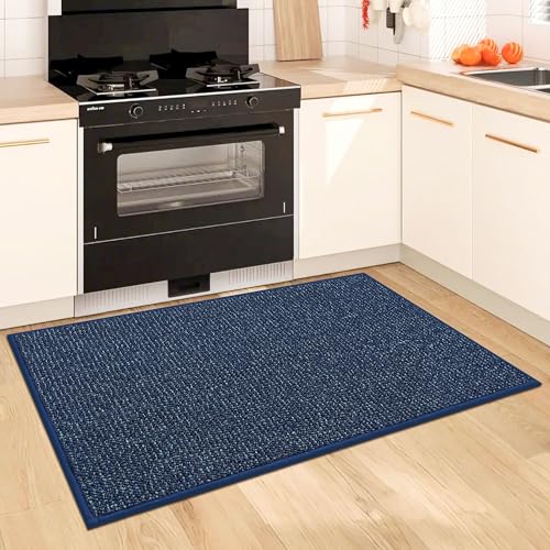 Kitchen Rugs and Mats 2PCS Non (Blue / 24"x36"+24"x60" (Rectangular))
