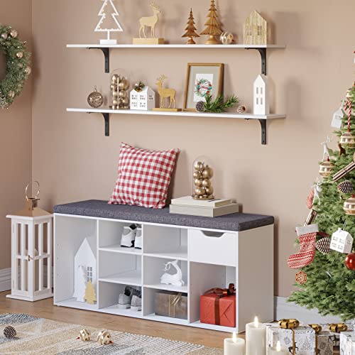 Long Wall Shelves (White / 47.3 Inch)