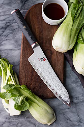Kaizen 7 inch Hollow Edge Rocking Santoku Knife