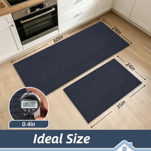 Kitchen Rugs Non Slip Washable 2PCS (6.25 Sq Ft)