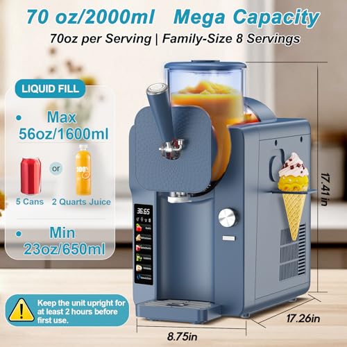 Ice Cream & Slushie Maker 70 oz (Navy Blue / 70 oz)