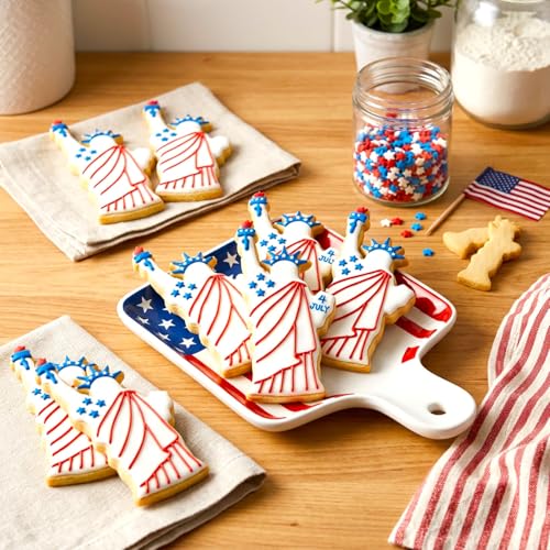 4th of July Cookie Cutters 8Pcs Large Size for Celebration (4th of July)