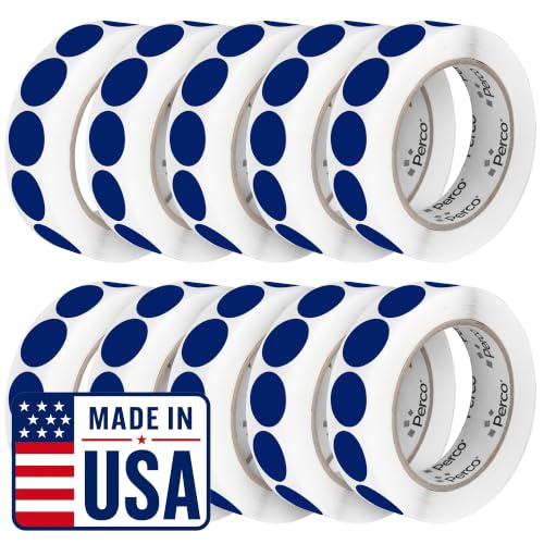 Dark Blue Perforated Round Circle Dot Sticker 1 (Blue - Dark / 1 Inch)