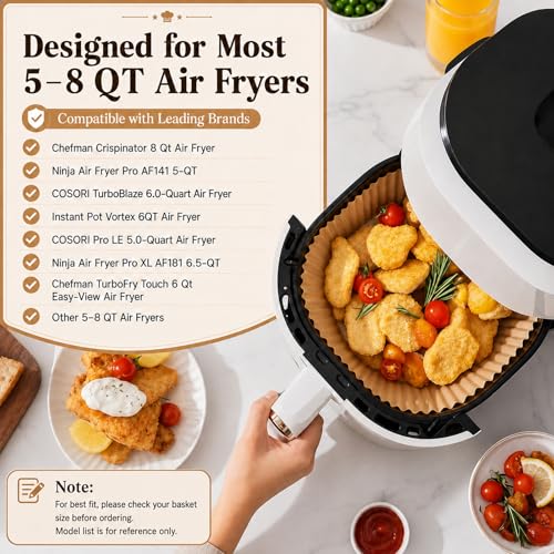 9 Inch Air Fryer Liners Disposable