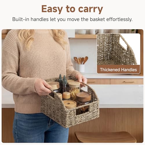 Seagrass Storage Baskets (Natural(Seagrass) / 2x 8½"L x 10"W x 7½"H)