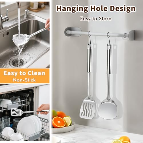 2 Pcs Stainless Steel Spatulas Set (B. 2PC Spatula)