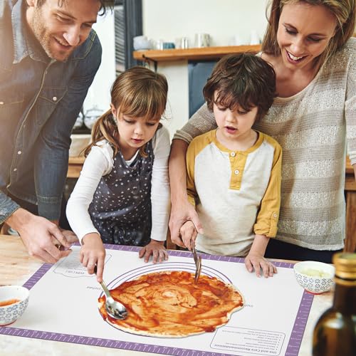 Non Stick Silicone Pastry Mat for Dough Rolling (Purple / 28"L x 20"W)