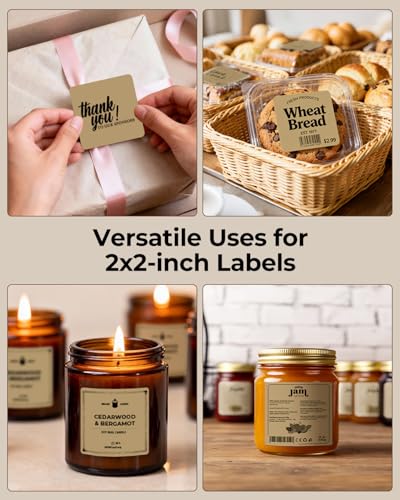 2x2 Thermal Labels (Brown / 2x2")