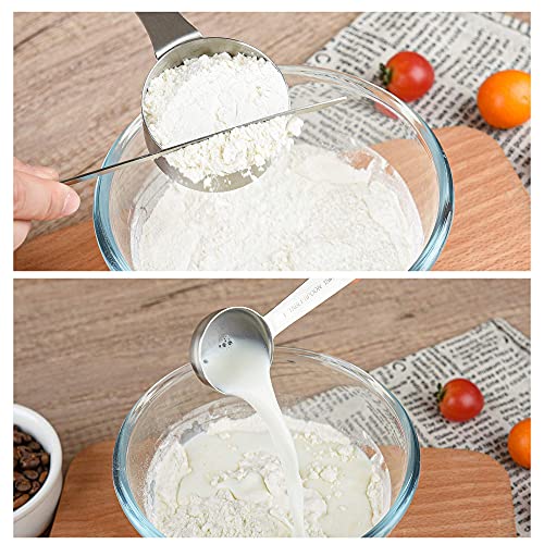 Stainless Steel Measuring Cups and Spoons Set (C: 5cups+5spoons)
