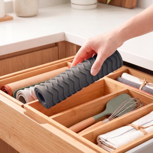 Silicone Dish Drying Mat for Multiple Usage (Gray / 12"L x 6"W)