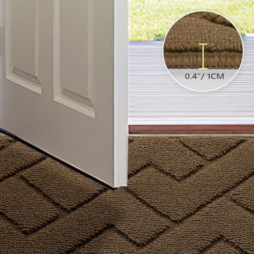 Front Door Mat Outside Entrance (Dark Brown / 59" x 36" (Rectangular))