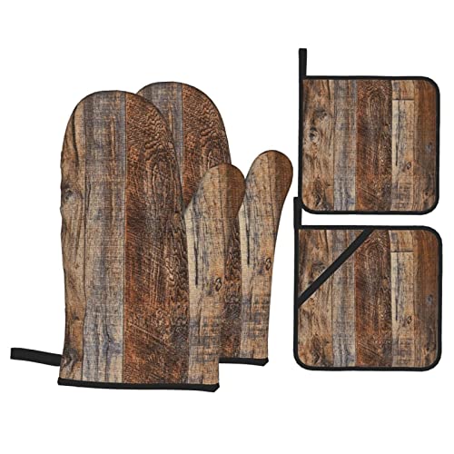 Oven Mitts and Pot Holders Sets of 4 (Pot Holders-1393)