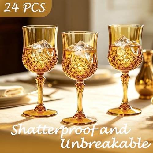 24Pack Plastic Wine Glasses (24 Count)