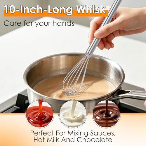 10 Inch Mini Whisk Anti (1pcs: Silver 10")