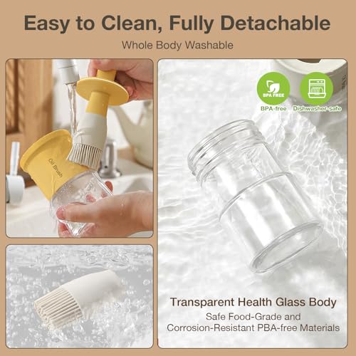 Oil Dispenser with Brush for Kitchen (04_Orange)