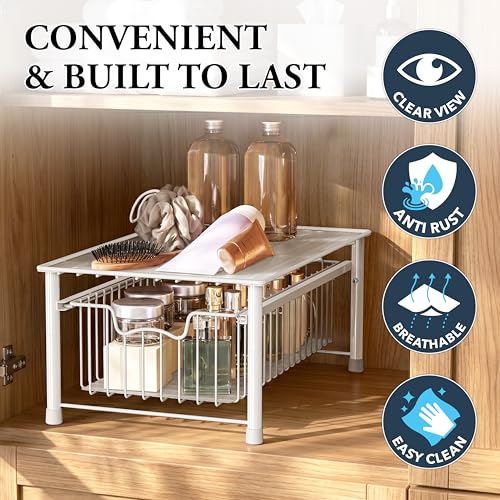 Stackable Basket Drawer (1-tier / White)