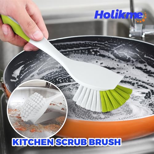 Dish Brush Cleaning Brush Set for Cleaning Groove Gap (Amarillo)