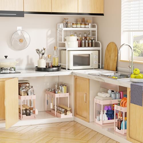 Under Sink Organizer 2 Pack (Pink / 2 pack)