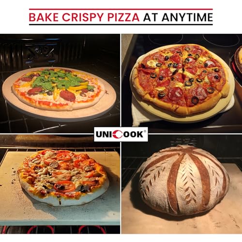 2PCS Pizza Stones for Oven and Grill (15" x 12" (2 Pack))