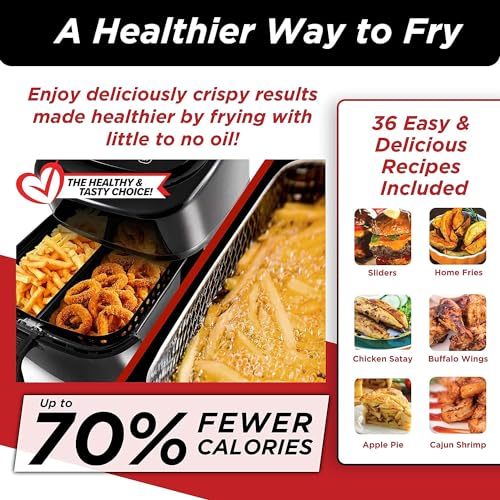 Brio 6 Quart Digital Air Fryer Including Non (Dark Grey / 6QT)