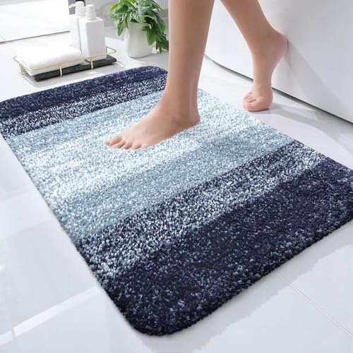 Small Bathroom Rugs 24x16 (24" X 16" / Airy Blue)