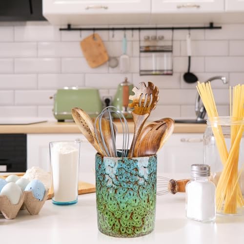 Utensil Holder (Blue & Green)