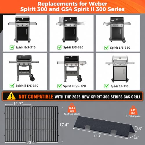 Grill Parts for Weber Spirit 2 300 SER E310 E (D2 7638+7736)