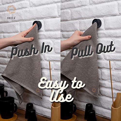Towel Holder 8 Pack Modern Kitchen Towel Hooks (8 Pack / Matrix Black)