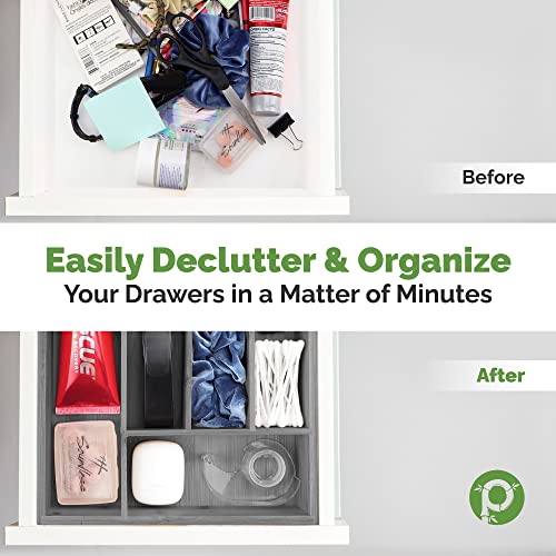 5 Slot Drawer Organizer (Grey / 5 Slots)