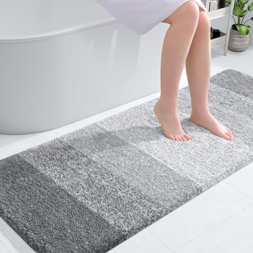 Bathroom Runner Rug 59x24 (59" X 24" / Light Grey)