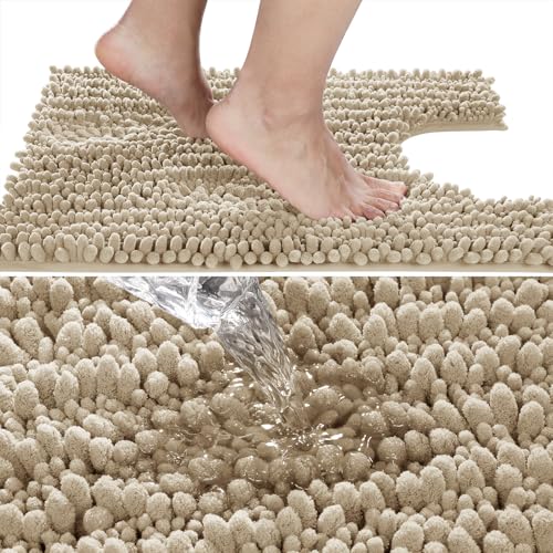 Toilet Rug U Shaped Washable 24x24 Inch