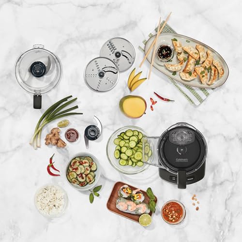 9 Cup Continuous Feed Food Processor with Fine and Medium Reversible Shredding and Slicing Disc (9 Cup / Black)