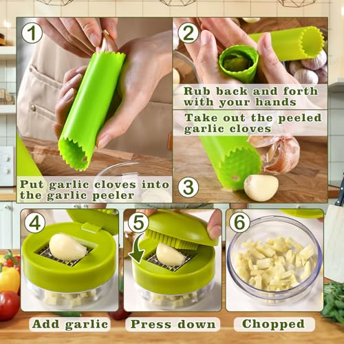 2 Pcs Garlic Press Stainless Steel (2 Count)