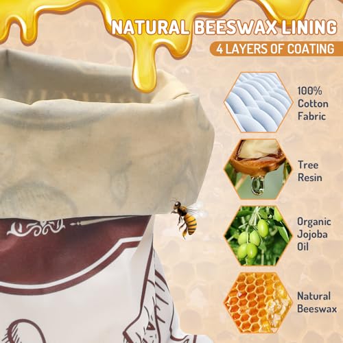 2 Pack Beeswax Bread Bags for Homemade Bread