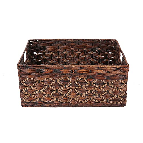 Large Rectangular Woven Storage Containers For Shelves (Large)