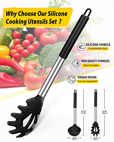 Silicone Soup Ladle and Pasta Spoon Set (2 Count)