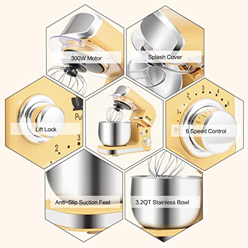 Stand Mixer 3.2Qt Small Electric Food Mixer