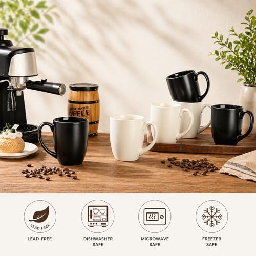 16 oz Coffee Mugs Set of 6 (Light Beige)