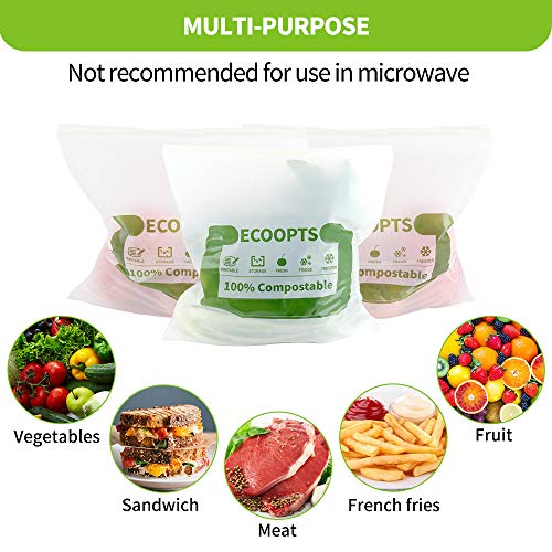 100% Compostable Large Sandwich Zip Bag