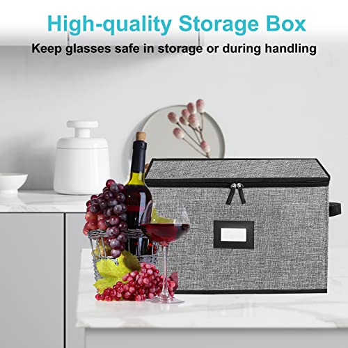 Quilted Wine Glass Storage Box