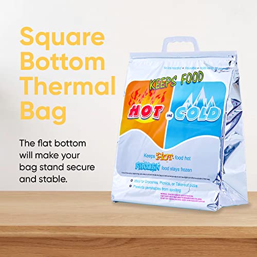 Hot and Cold Insulated Bags for Food Delivery (Medium (Lunch Size))