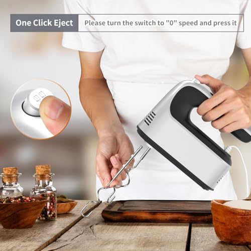 9 Speed Digital Hand Mixer Electric (Silvery Black)