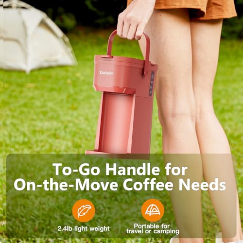 Single Serve One Cup Coffee Maker (Salmon Pink)