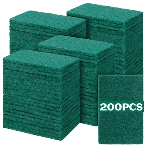 200 Pcs Heavy Duty Scouring Pads Bulk for Kitchen Dish