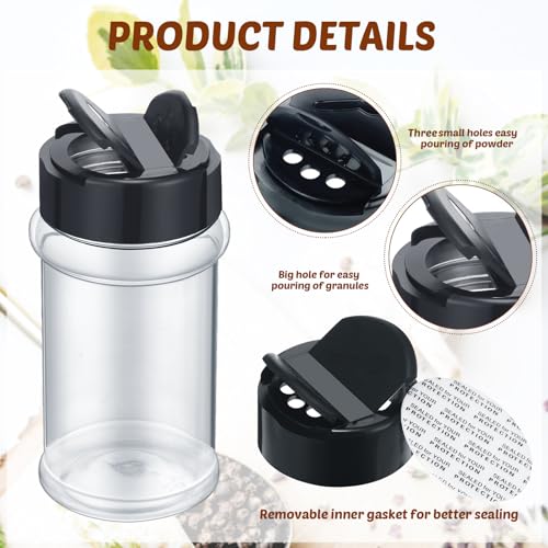 36 Pcs Plastic Spice Jars with Shaker Lids (36 Count)