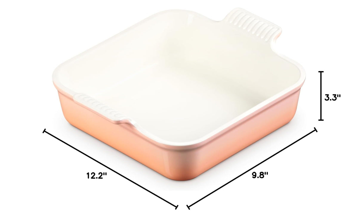 Stoneware Heritage Square Dish (Peche / 3 qt.)