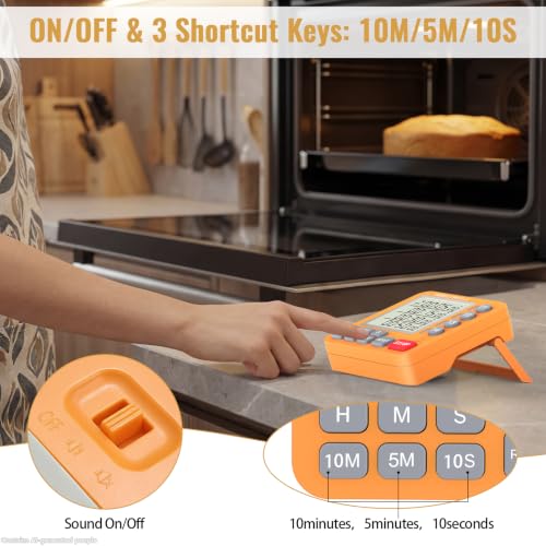 Digital Dual Kitchen Timer (Orange)