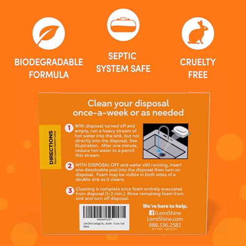 Natural Foaming Garbage Disposal Cleaner (1.06 Ounce (Pack of 16))