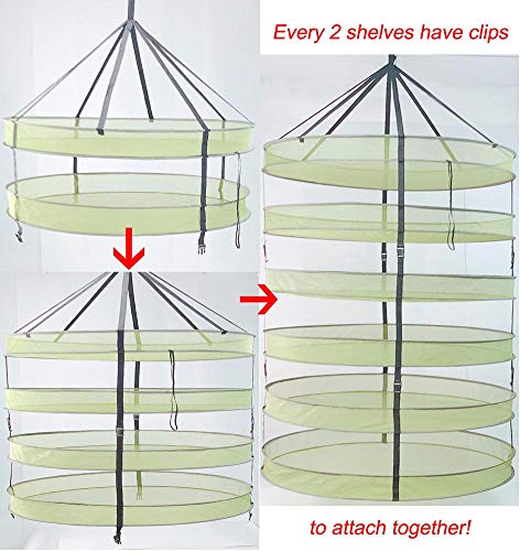 Herb Drying Rack 3 ft Hanging Dry Net 36 Inch for Curing Hydroponic Herb Vegetable Fruit Flower