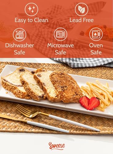 Rectangular Porcelain Platters (13.8 Inch)